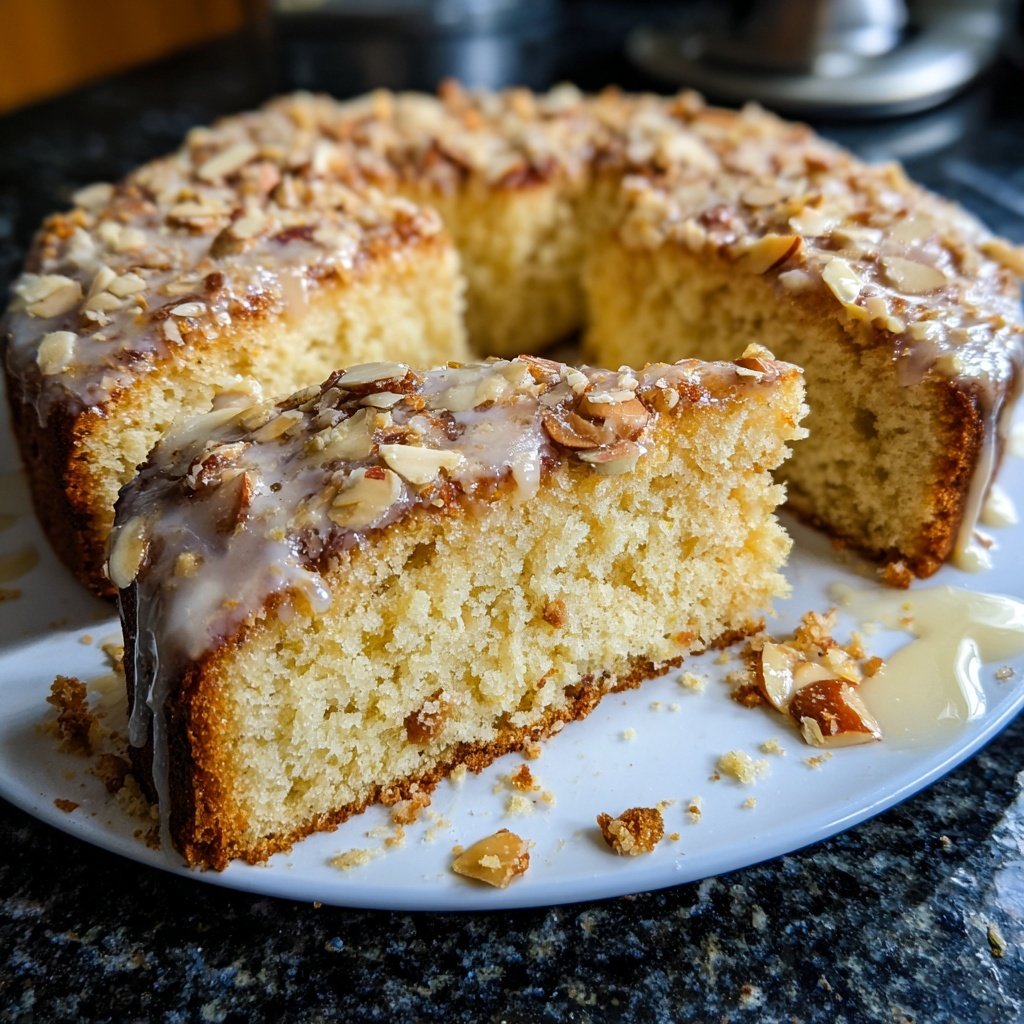 Zitronenkuchen mit Mandeln