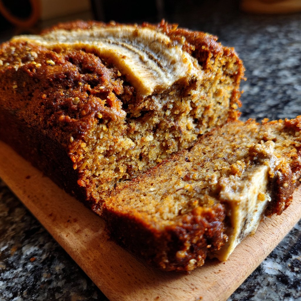 Bananenbrot mit Mandelmus