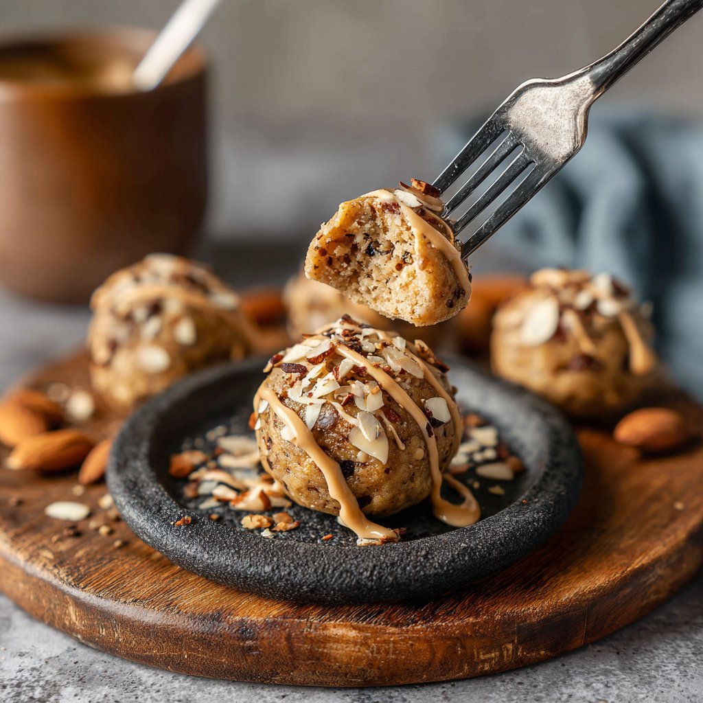 Protein Bällchen mit Mandelmus
