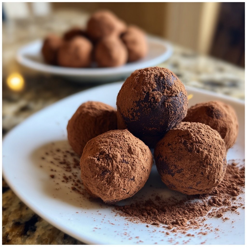 Schokoladentrüffel mit Kakao