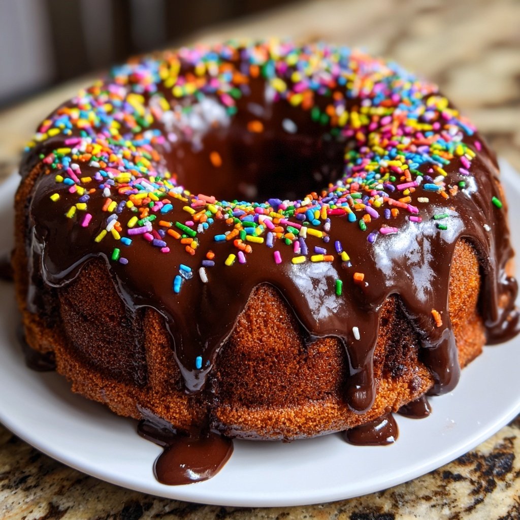 Geburtstagskuchen mit Schokoglasur