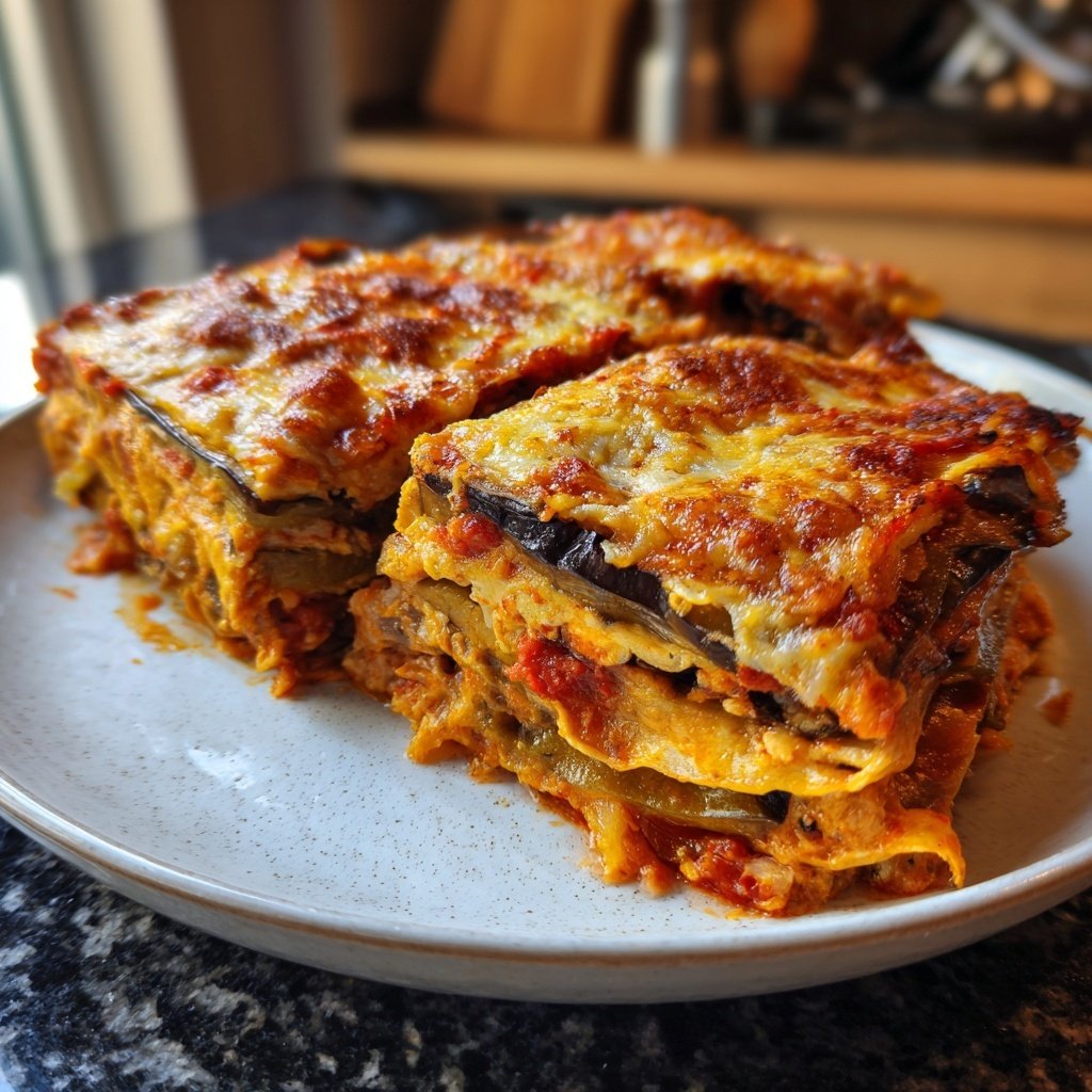 Auberginenauflauf mit Tomatensauce
