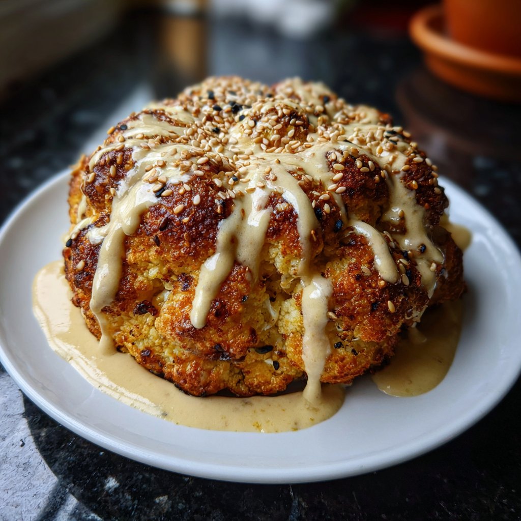 Blumenkohl mit Zitronen-Tahini
